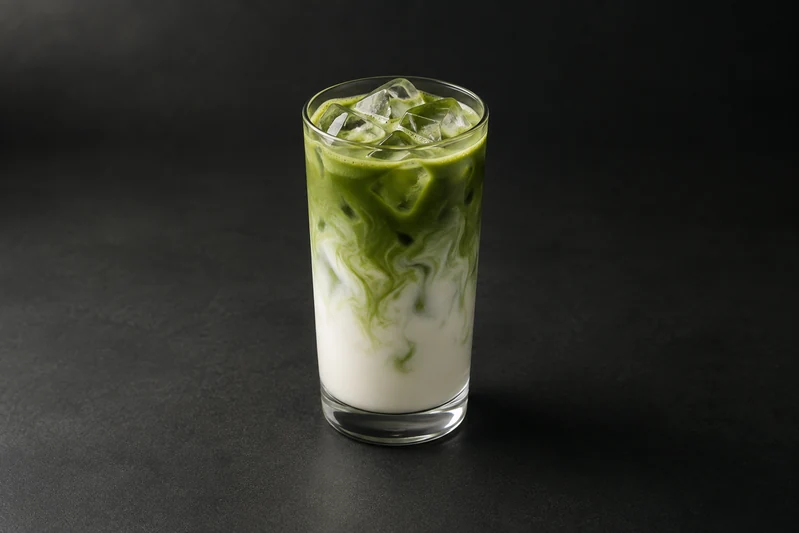 Iced matcha latte